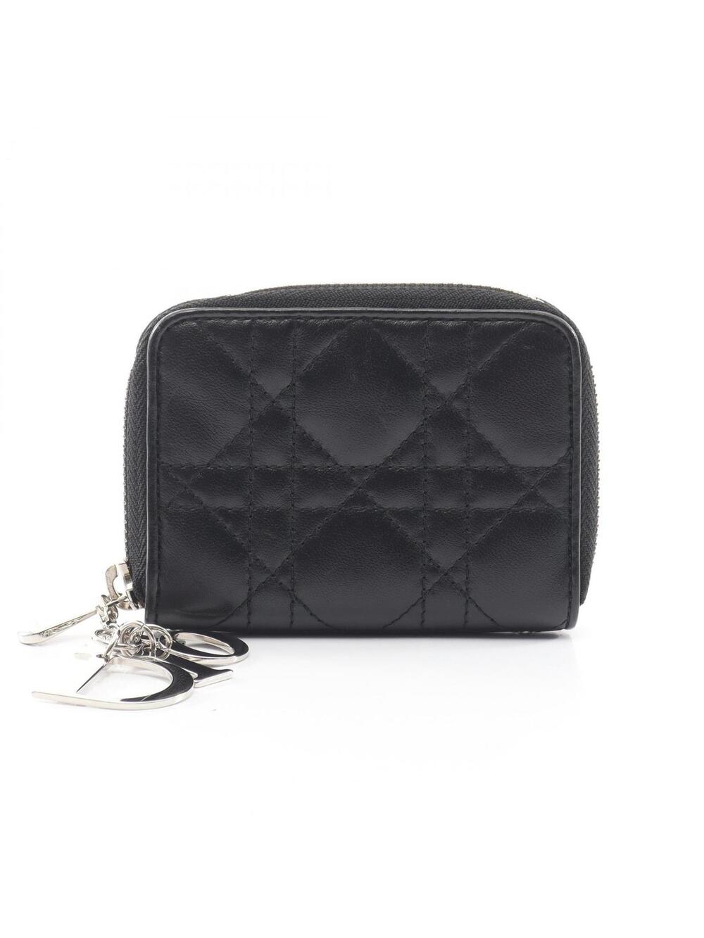 Dior Lady Coin Wallet Leather Black #341249D51B